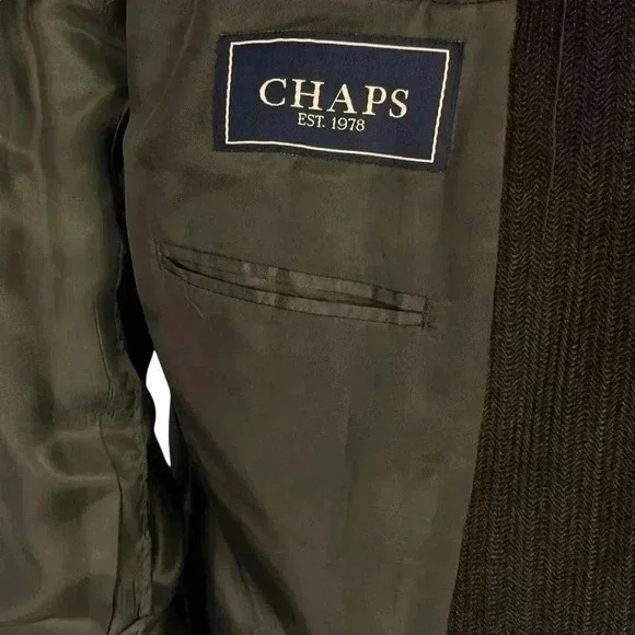 Chaps Blazer Sport Coat Men 42R Brown Corduroy 2 Button Classic Jacket Vented